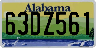 AL license plate 63DZ561