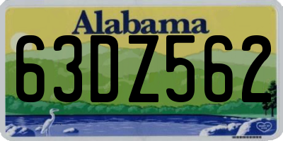 AL license plate 63DZ562