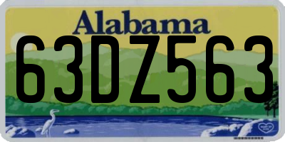 AL license plate 63DZ563