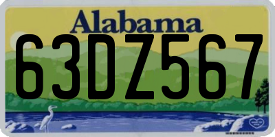 AL license plate 63DZ567