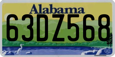 AL license plate 63DZ568