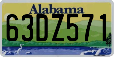 AL license plate 63DZ571