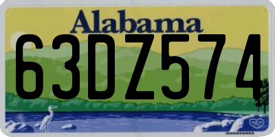 AL license plate 63DZ574