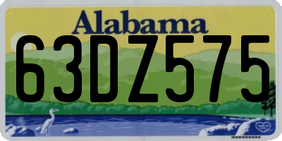AL license plate 63DZ575