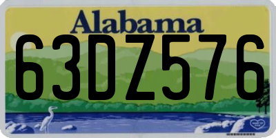AL license plate 63DZ576
