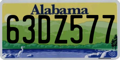 AL license plate 63DZ577