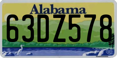 AL license plate 63DZ578