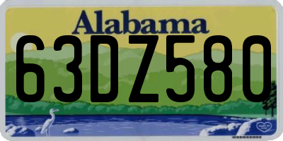 AL license plate 63DZ580