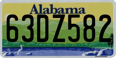 AL license plate 63DZ582