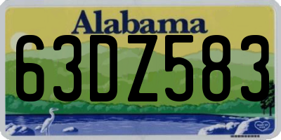 AL license plate 63DZ583