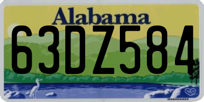AL license plate 63DZ584