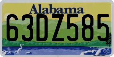 AL license plate 63DZ585