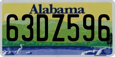 AL license plate 63DZ596
