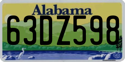AL license plate 63DZ598
