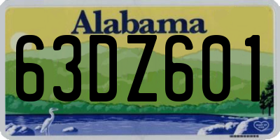 AL license plate 63DZ601