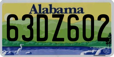 AL license plate 63DZ602