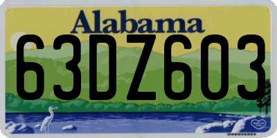 AL license plate 63DZ603