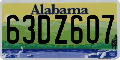 AL license plate 63DZ607