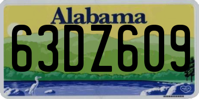 AL license plate 63DZ609