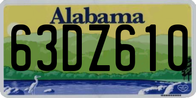 AL license plate 63DZ610