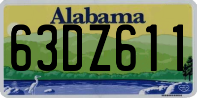 AL license plate 63DZ611