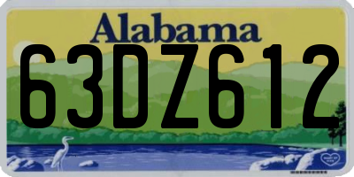 AL license plate 63DZ612