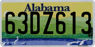 AL license plate 63DZ613