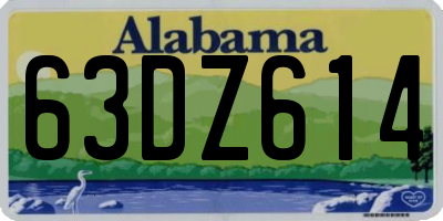 AL license plate 63DZ614