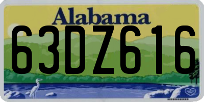 AL license plate 63DZ616
