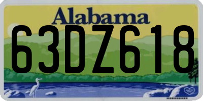 AL license plate 63DZ618