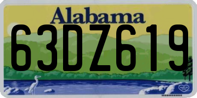 AL license plate 63DZ619