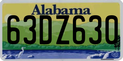 AL license plate 63DZ630