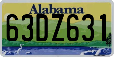 AL license plate 63DZ631