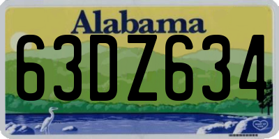 AL license plate 63DZ634