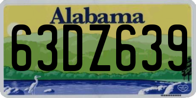 AL license plate 63DZ639