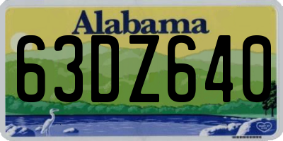 AL license plate 63DZ640