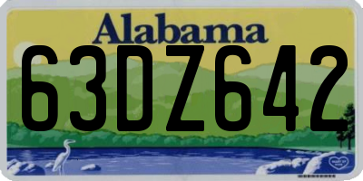 AL license plate 63DZ642
