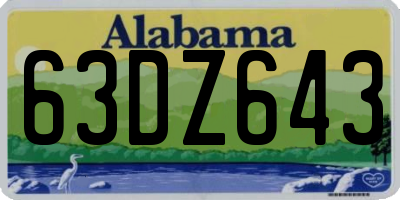 AL license plate 63DZ643
