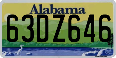 AL license plate 63DZ646