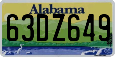 AL license plate 63DZ649