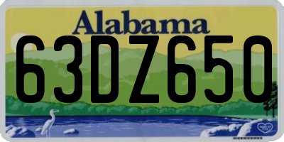 AL license plate 63DZ650
