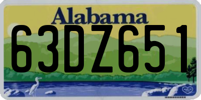 AL license plate 63DZ651