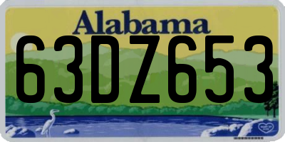 AL license plate 63DZ653