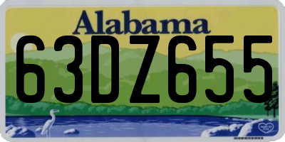 AL license plate 63DZ655