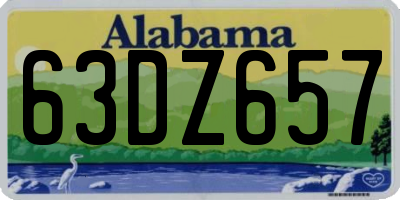 AL license plate 63DZ657