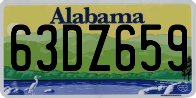 AL license plate 63DZ659