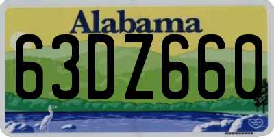 AL license plate 63DZ660
