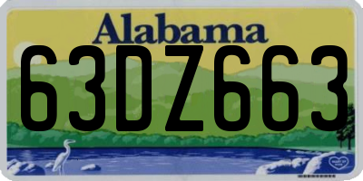 AL license plate 63DZ663