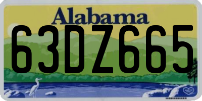 AL license plate 63DZ665