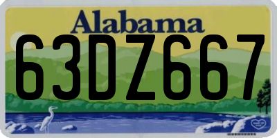 AL license plate 63DZ667